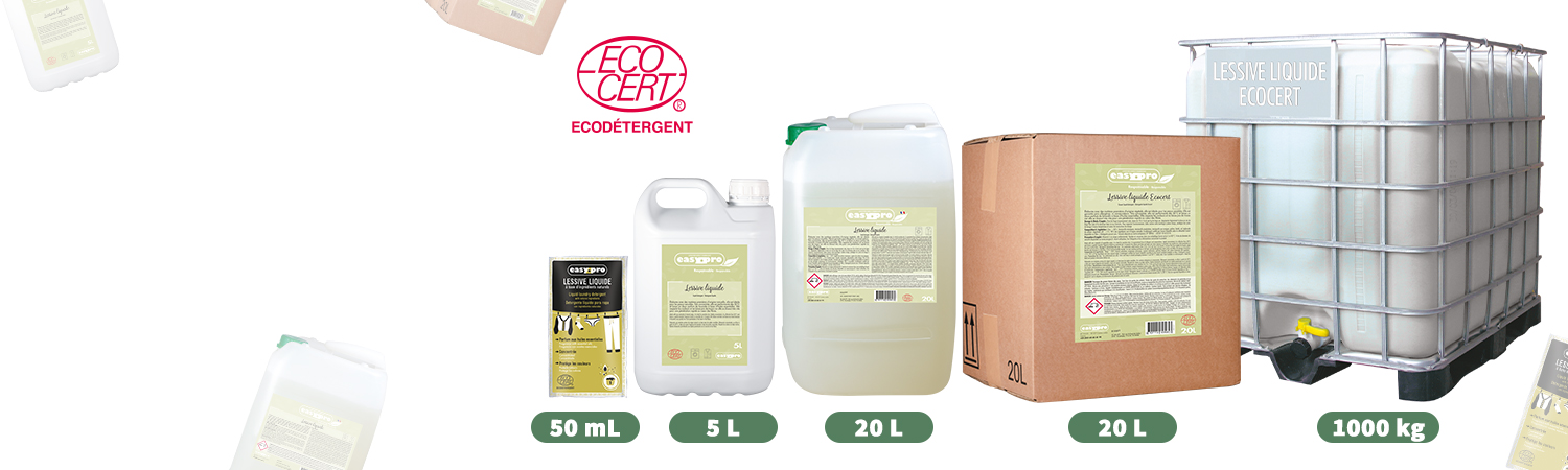 Lessives liquides Ecocert professionnelles Easypro
