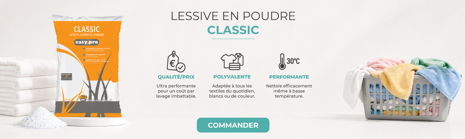 Lessive en poudre Classic Easypro pour laverie et pros