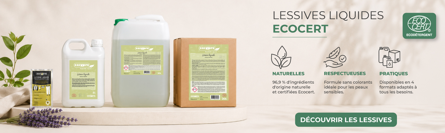 Lessive liquide écologique Ecocert naturelle pour professionnels