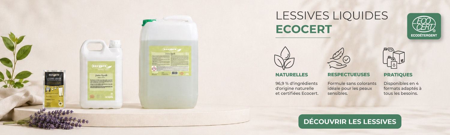 Lessive liquide écologique Ecocert naturelle pour professionnels