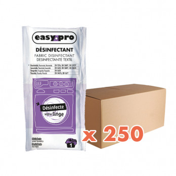 Désinfectant linge en doses de 50 mL par carton de 250 pour les laveries