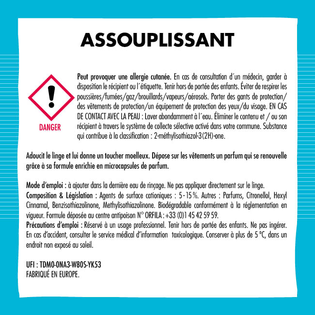 assouplissant professionnel concentré en dose