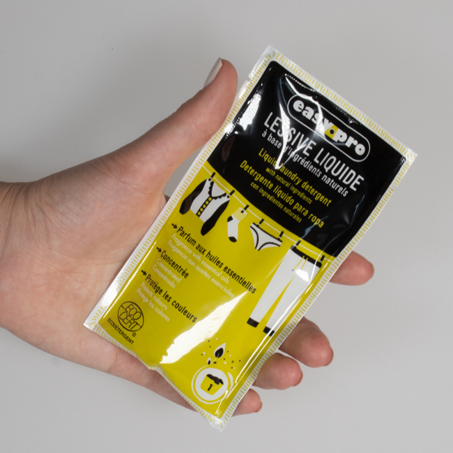 Doses de lessive en poudre professionnelles écologiques